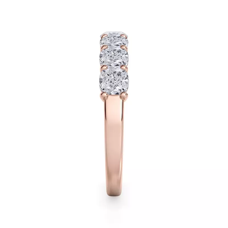 18K Rose Gold Cushion Cut Lab Diamond 7 Stone Ring (1.50 ct. tw.)