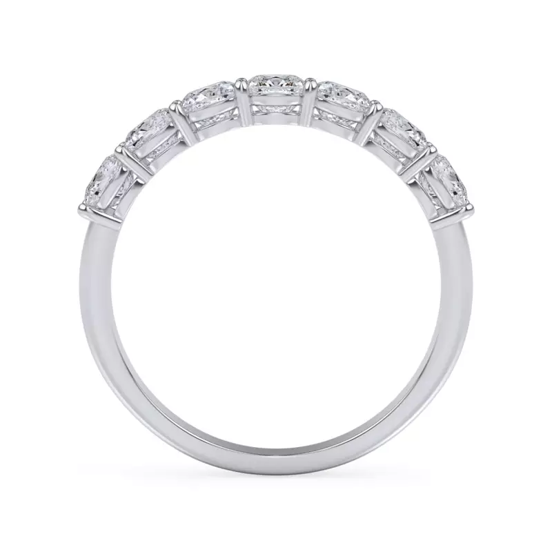 18K White Gold Cushion Cut Lab Diamond 7 Stone Ring (1.50 ct. tw.)