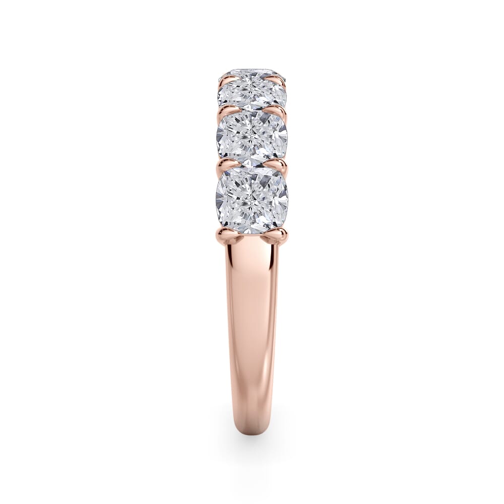 14K Rose Gold Cushion Cut Diamond 7 Stone Ring (2.00 ct. tw.)