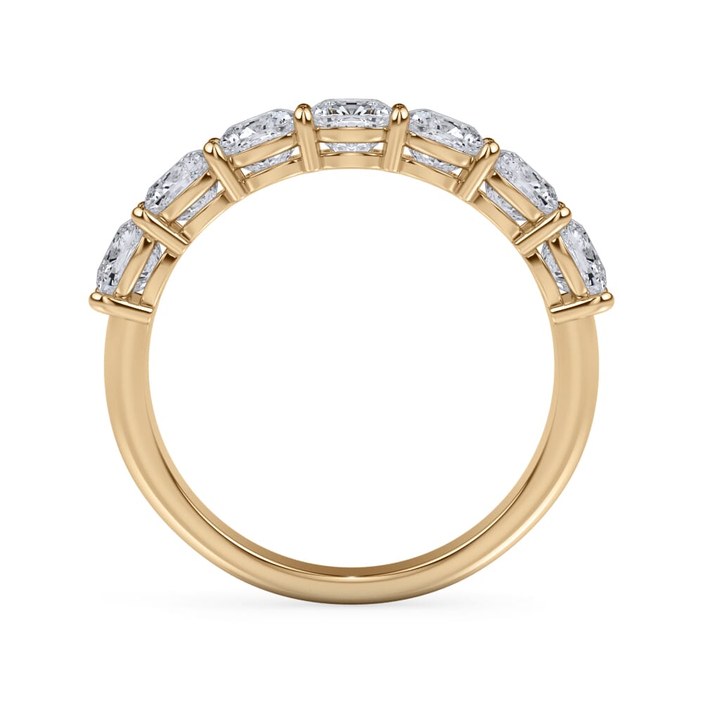 18K Yellow Gold Cushion Cut Diamond 7 Stone Ring (2.00 ct. tw.)