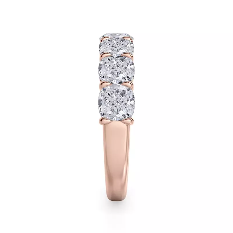 14K Rose Gold Cushion Cut Diamond 7 Stone Ring (3.00 ct. tw.)