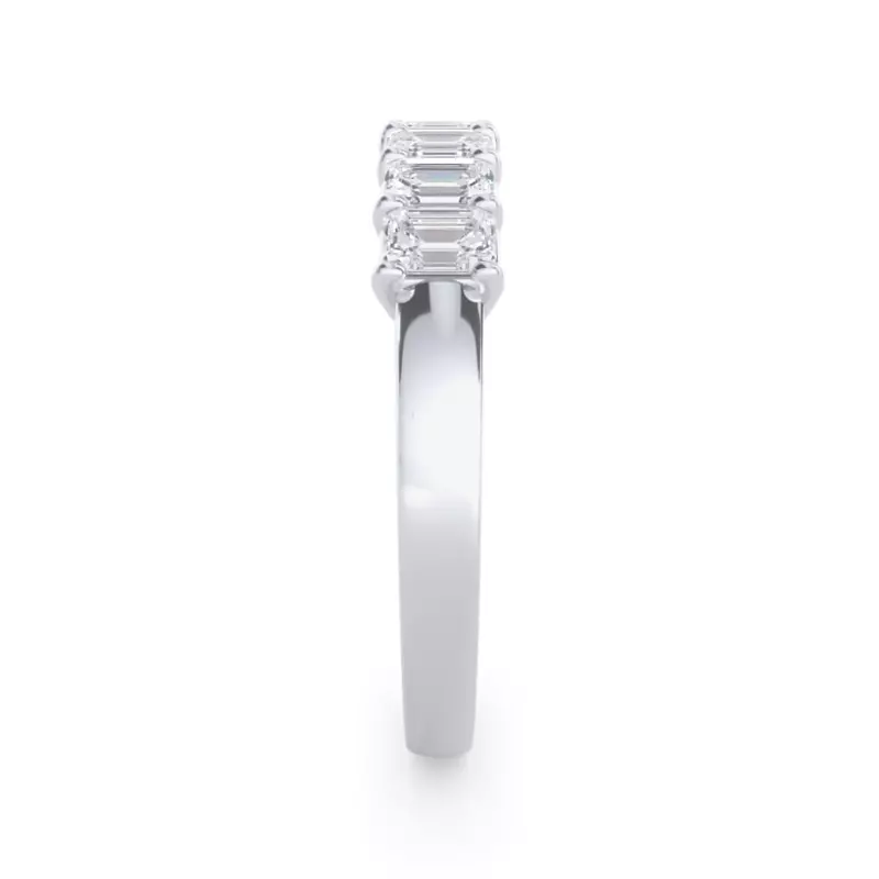 14K White Gold Emerald Cut Lab Diamond 7 Stone Ring (1.00 ct. tw.)