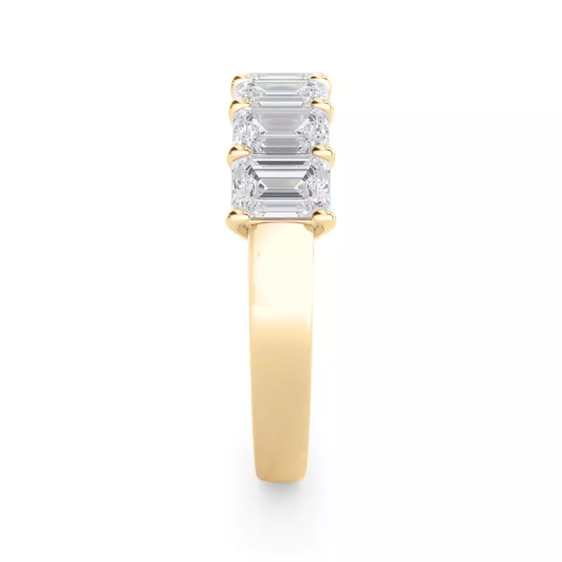 14K Yellow Gold Emerald Cut Diamond 7 Stone Ring (2.00 ct. tw.)