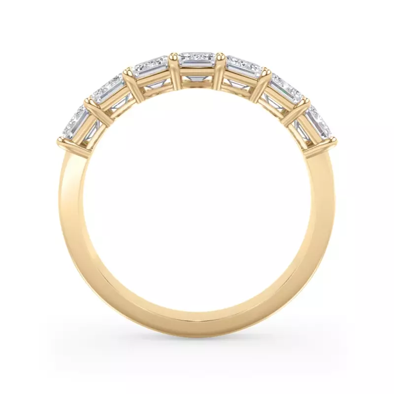 14K Yellow Gold Emerald Cut Diamond 7 Stone Ring (2.00 ct. tw.)