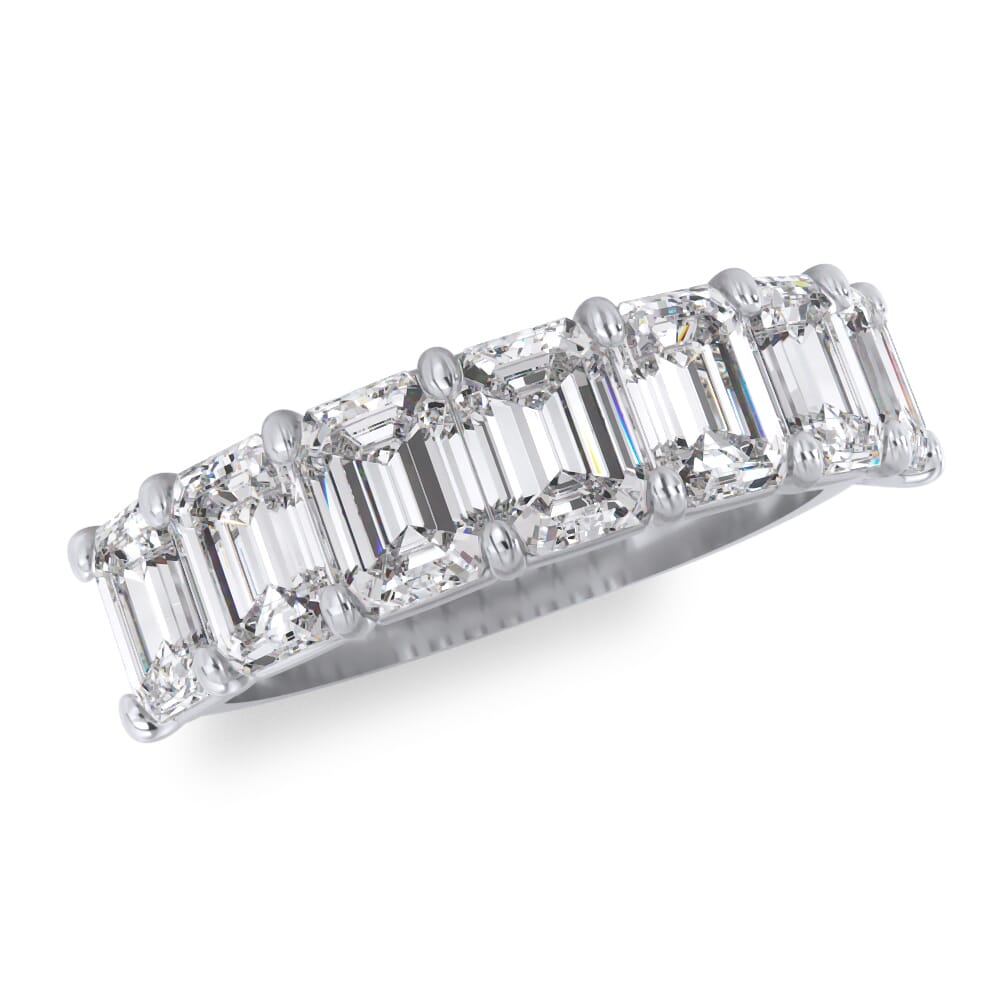 Platinum Emerald Cut Diamond 7 Stone Ring (3.00 ct. tw.)