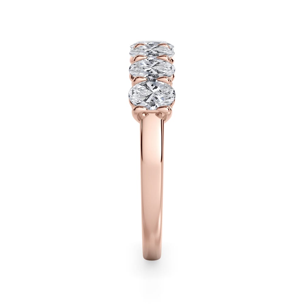 18K Rose Gold Oval Cut Diamond 7 Stone Ring (1.00 ct. tw.)