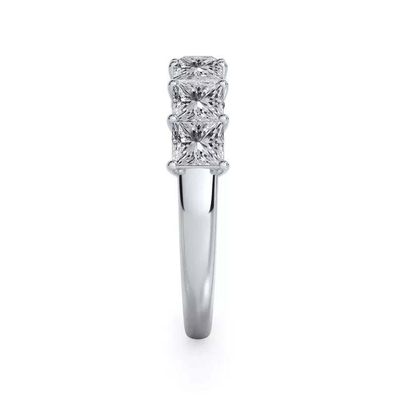 18K White Gold Princess Cut Diamond 7 Stone Ring (1.50 ct. tw.)