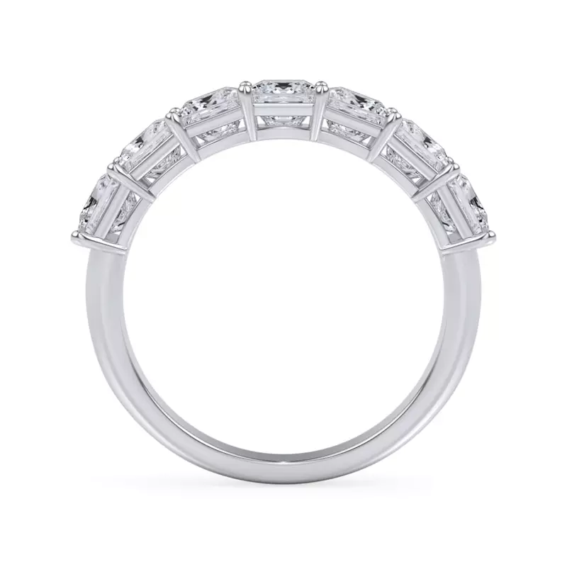 14K White Gold Princess Cut Diamond 7 Stone Ring (2.00 ct. tw.)