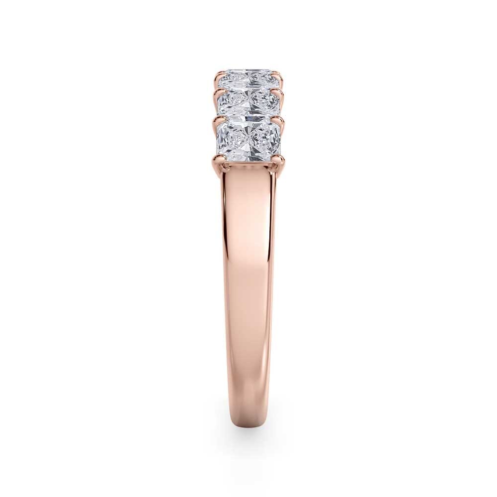 18K Rose Gold Radiant Cut Lab Diamond 7 Stone Ring (1.00 ct. tw.)