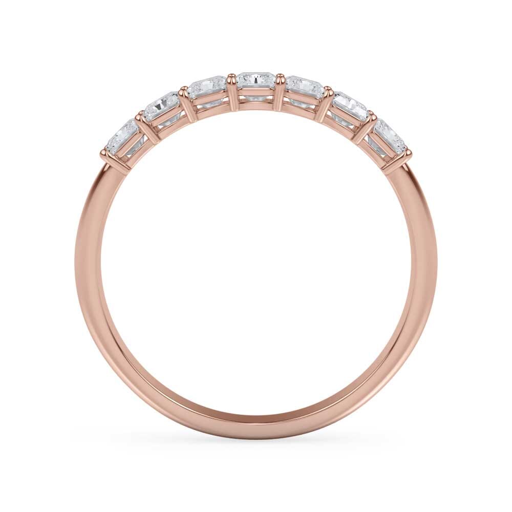 18K Rose Gold Radiant Cut Lab Diamond 7 Stone Ring (1.00 ct. tw.)