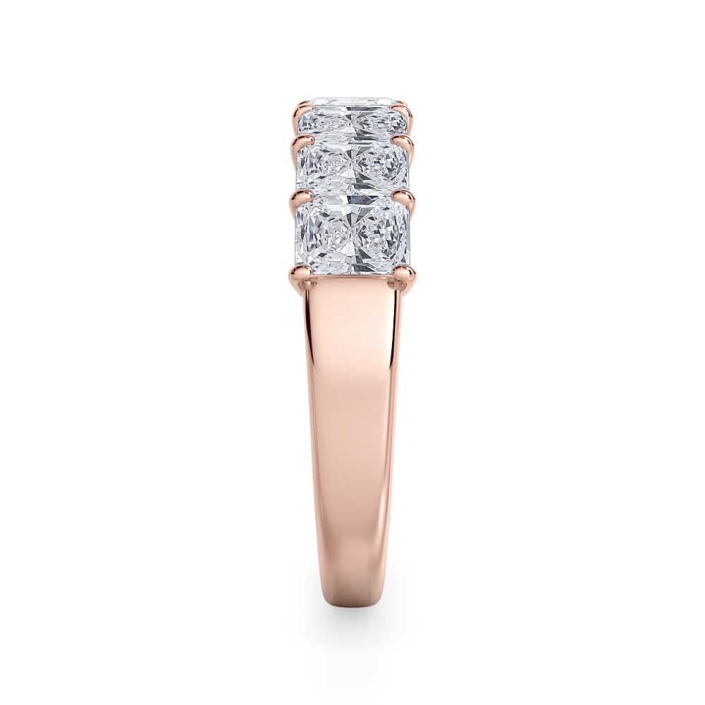 18K Rose Gold Radiant Cut Diamond 7 Stone Ring (1.50 ct. tw.)