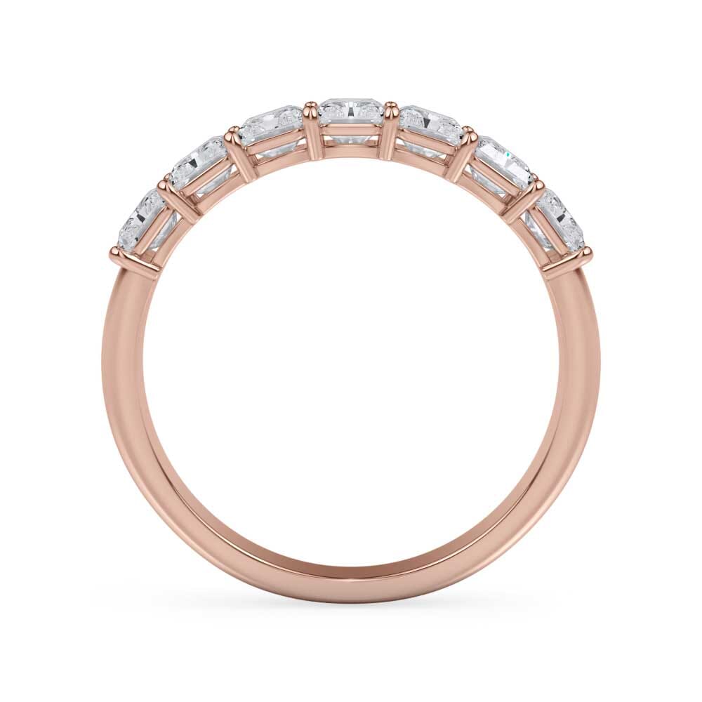 18K Rose Gold Radiant Cut Diamond 7 Stone Ring (1.50 ct. tw.)