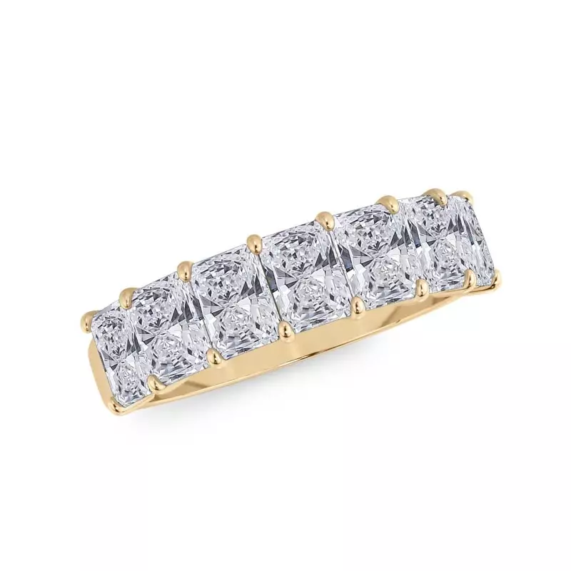 18K Yellow Gold Radiant Cut Diamond 7 Stone Ring (2.00 ct. tw.)