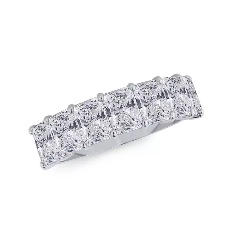 Platinum Radiant Cut Lab Diamond 7 Stone Ring (3.00 ct. tw.)