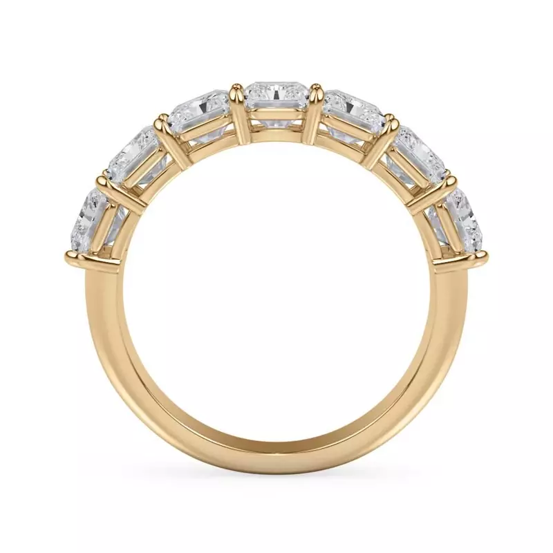 14K Yellow Gold Radiant Cut Lab Diamond 7 Stone Ring (3.50 ct. tw.)