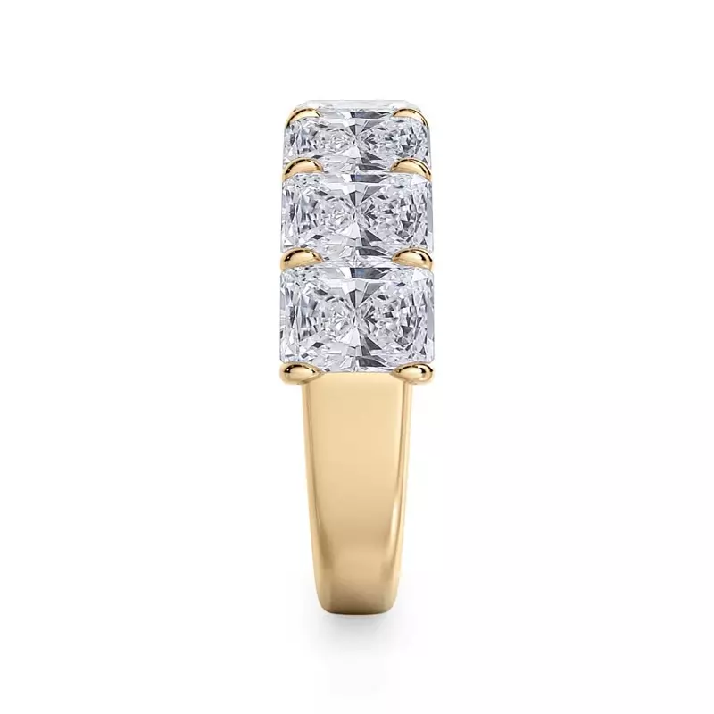 14K Yellow Gold Radiant Cut Diamond 7 Stone Ring (5.00 ct. tw.)