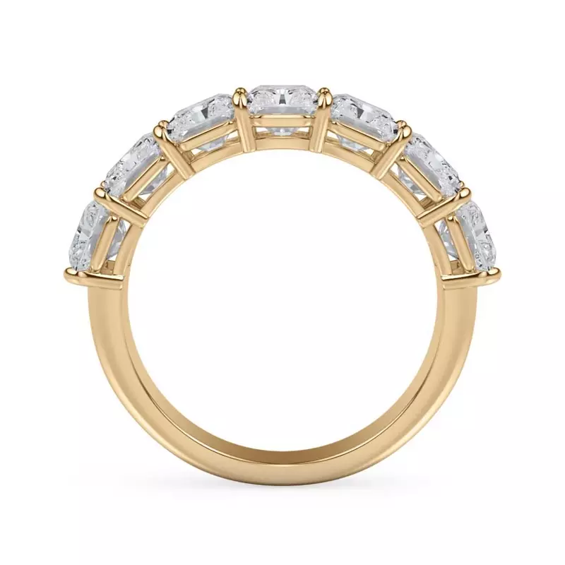 14K Yellow Gold Radiant Cut Diamond 7 Stone Ring (5.00 ct. tw.)