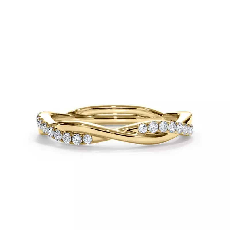 Bellora Pavé Twist Lab Diamond Band