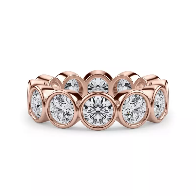 Round Bezel Lab Diamond Eternity Ring (3.90ct. tw.)