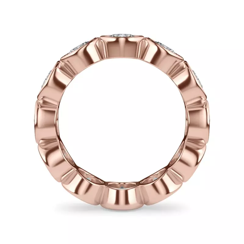 18K Rose Gold Round Bezel Lab Diamond Eternity Ring (3.90ct. tw.)
