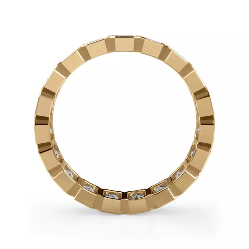 14K Yellow Gold Emerald-Cut Bezel Lab Diamond Eternity Ring (2.85ct. tw.)