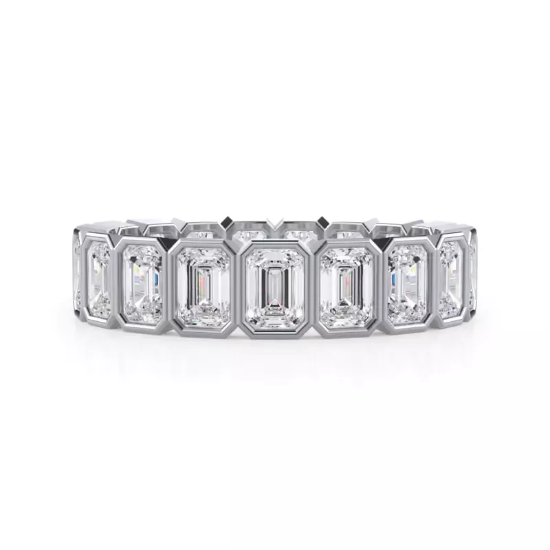 Emerald-Cut Bezel Lab Diamond Eternity Ring (2.85ct. tw.)