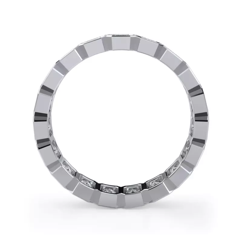 Platinum Emerald-Cut Bezel Diamond Eternity Ring (2.85ct. tw.)