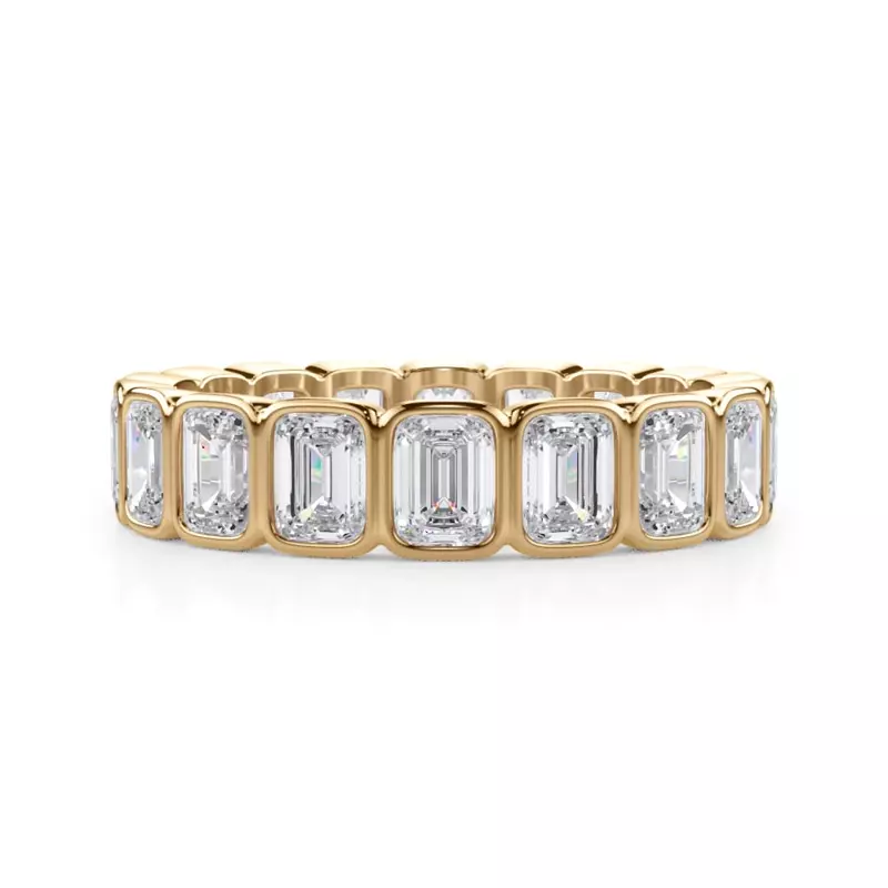 Emerald-Cut Rounded Bezel Diamond Eternity Ring (3.00ct. tw.)