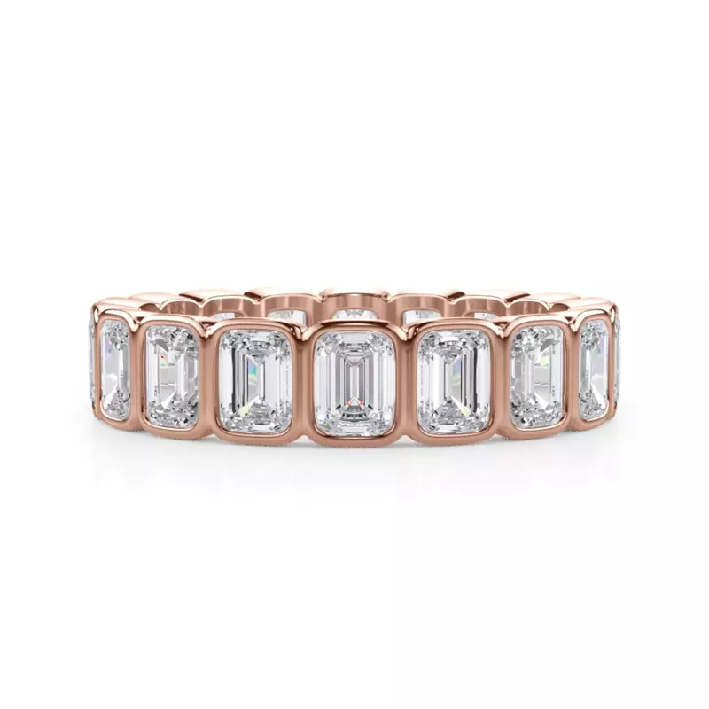 Emerald-Cut Rounded Bezel Diamond Eternity Ring (3.00ct. tw.)