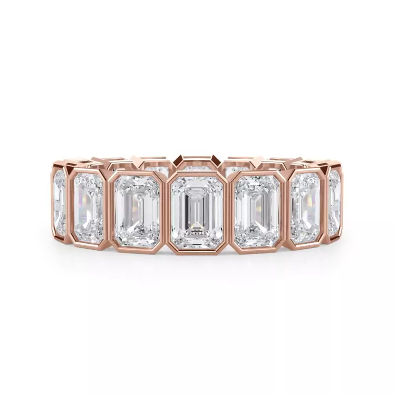Emerald-Cut Bezel Lab Diamond Eternity Ring (5.00ct. tw.)