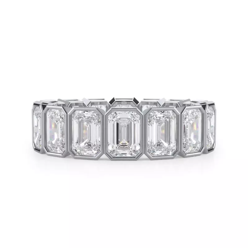 Emerald-Cut Bezel Diamond Eternity Ring (5.00ct. tw.)