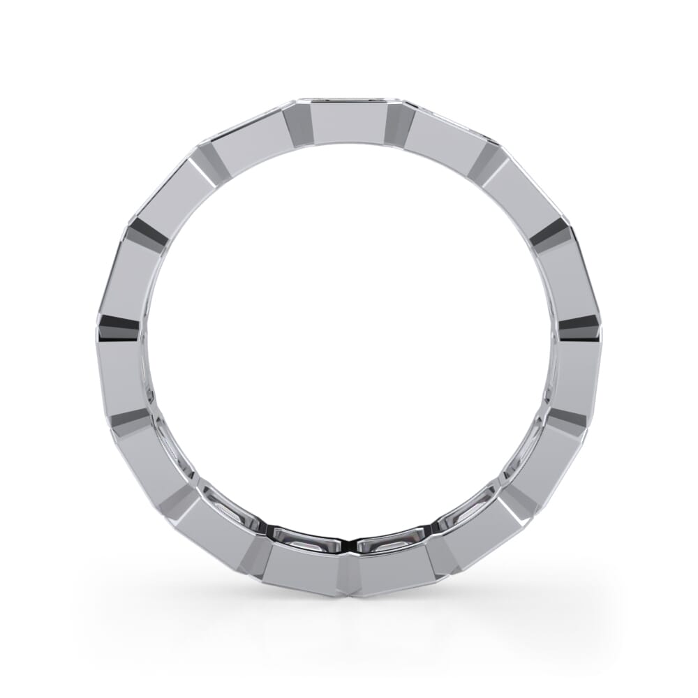 18K White Gold East-West Emerald-Cut Bezel Lab Diamond Eternity Ring (2.10ct. tw.)
