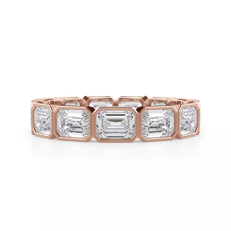 East-West Emerald-Cut Bezel Diamond Eternity Ring (3.00ct. tw.)