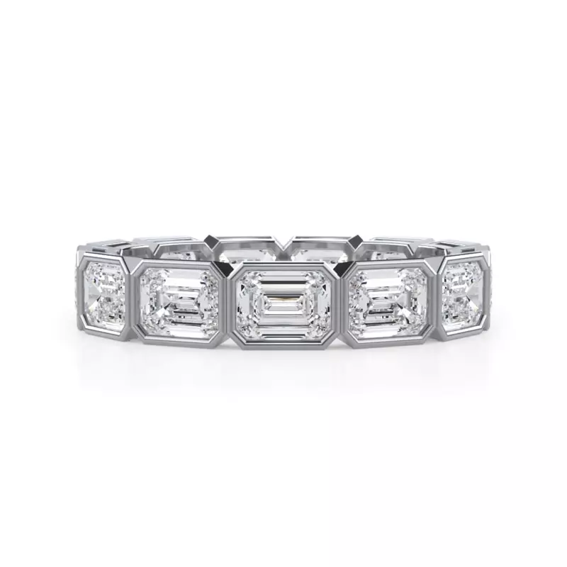 East-West Emerald-Cut Bezel Diamond Eternity Ring (3.00ct. tw.)