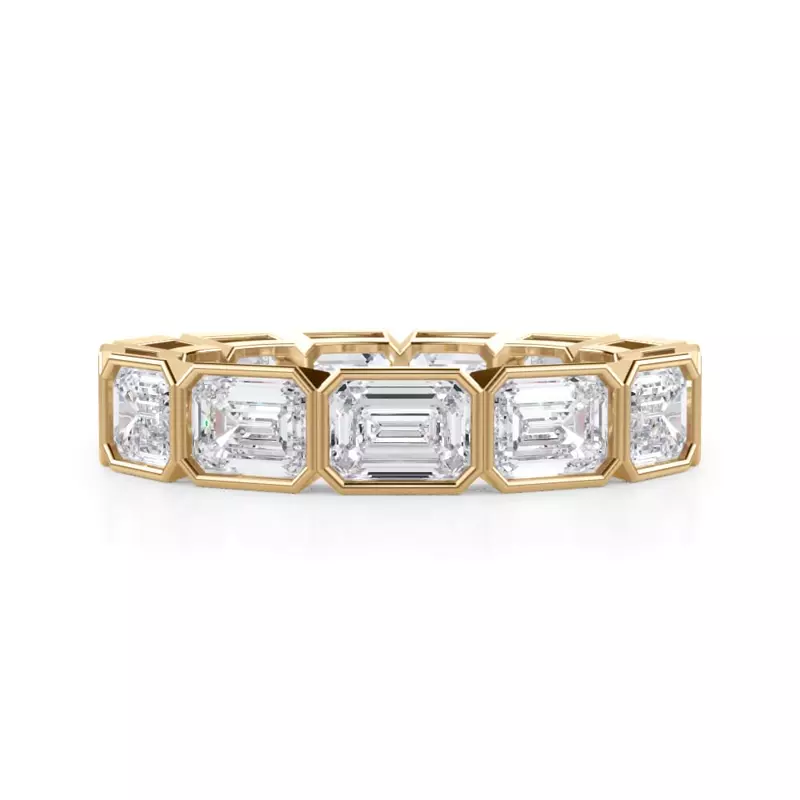 East-West Emerald-Cut Bezel Lab Diamond Eternity Ring (4.00ct. tw.)