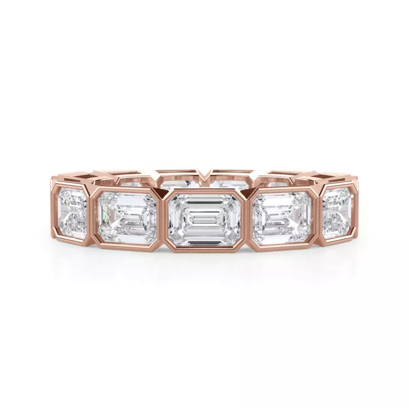 East-West Emerald-Cut Bezel Diamond Eternity Ring (4.00ct. tw.)
