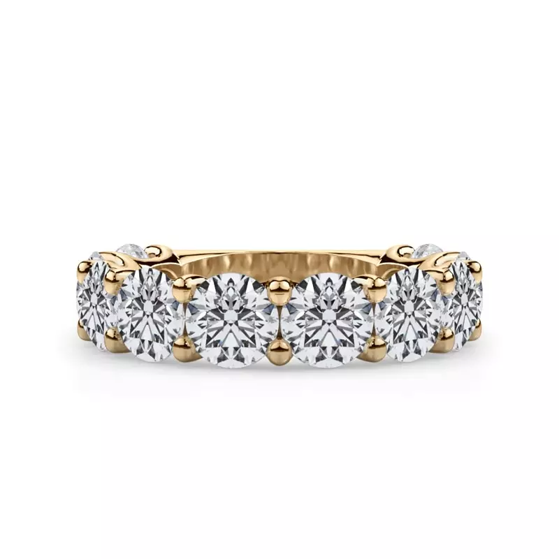 Curved Gallery Ten-Stone Round Lab Diamond Band (5.00ct. tw.)