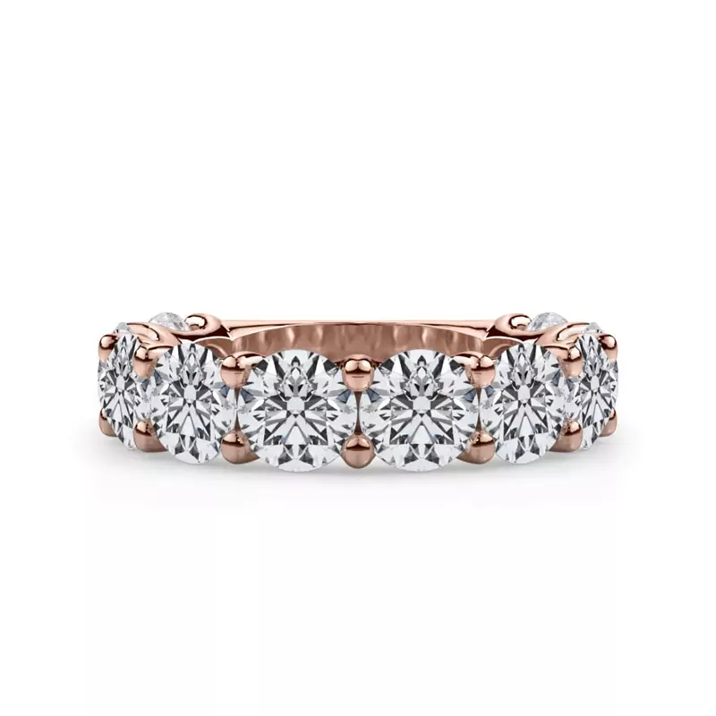 Curved Gallery Ten-Stone Round Lab Diamond Band (5.00ct. tw.)