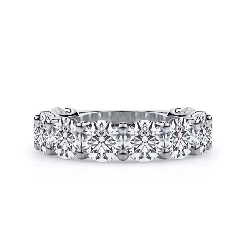 Curved Gallery Ten-Stone Round Diamond Band (5.00ct. tw.)