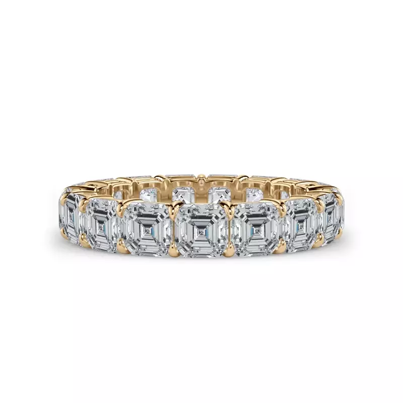 Asscher Cut Lab Diamond Eternity Ring (5.0 ct. tw.)