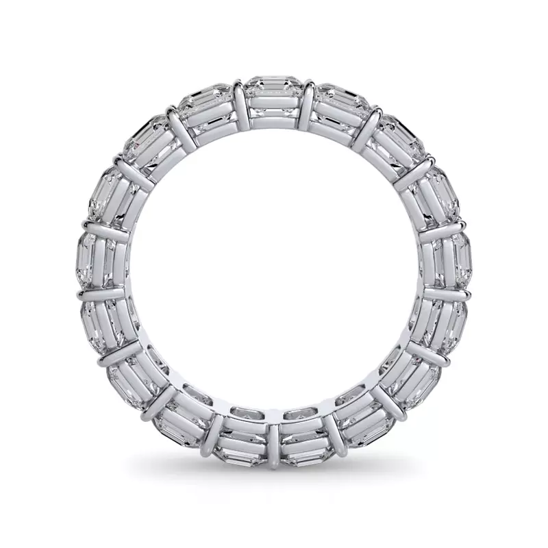 18K White Gold Asscher Cut Lab Diamond Eternity Ring (5.0 ct. tw.)