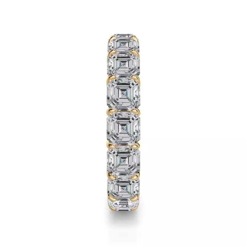 18K Yellow Gold Asscher Cut Diamond Eternity Ring (5.0 ct. tw.)