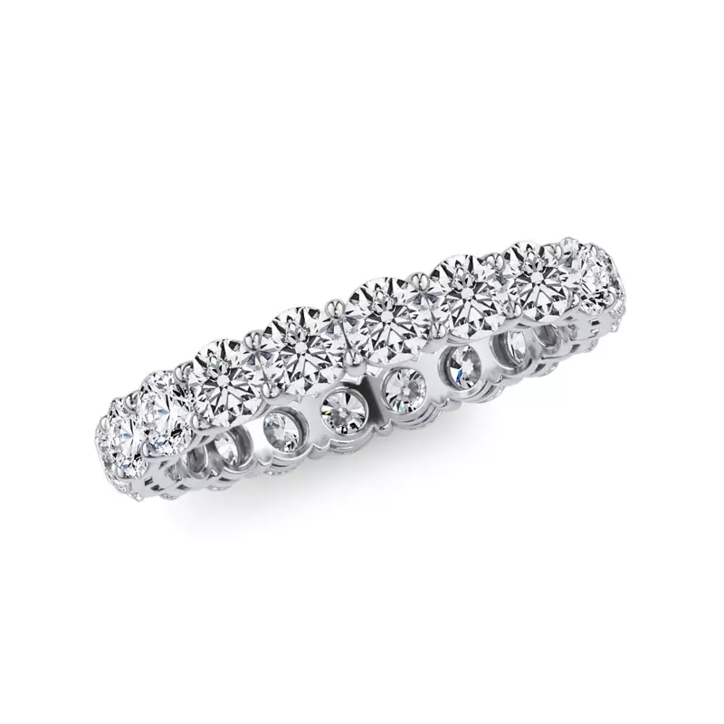 14K White Gold Classic Round Lab Diamond Eternity Band (2.00ct. tw.)