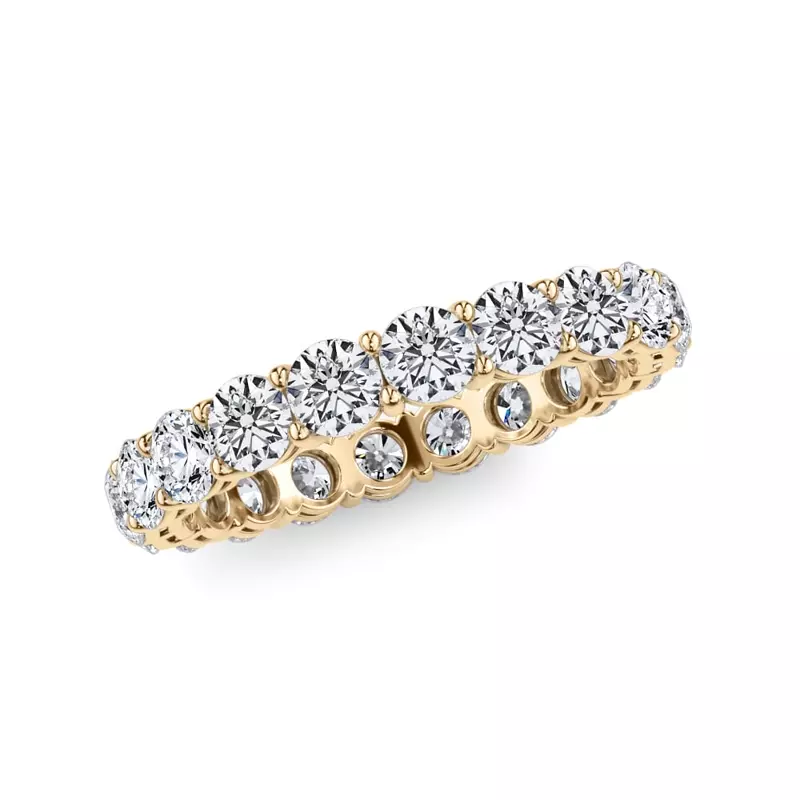 18K Yellow Gold Classic Round Diamond Eternity Band (2.00ct. tw.)