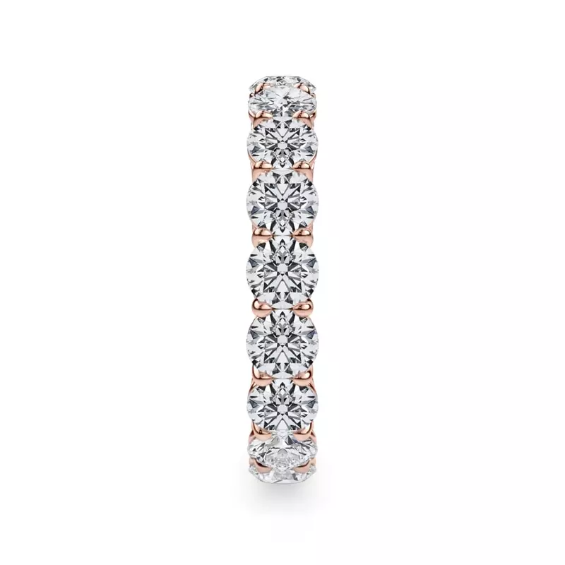 18K Rose Gold Classic Round Lab Diamond Eternity Band (2.70ct. tw.)