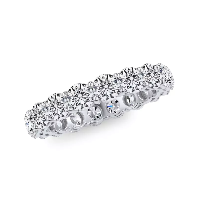 14K White Gold Classic Round Diamond Eternity Band (2.70ct. tw.)