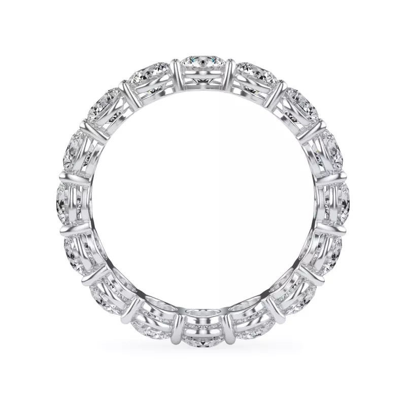 14K White Gold Classic Round Diamond Eternity Band (3.20ct. tw.)