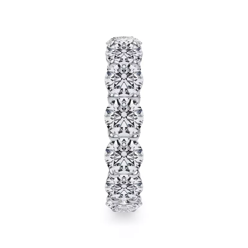18K White Gold Classic Round Lab Diamond Eternity Band (4.20ct. tw.)