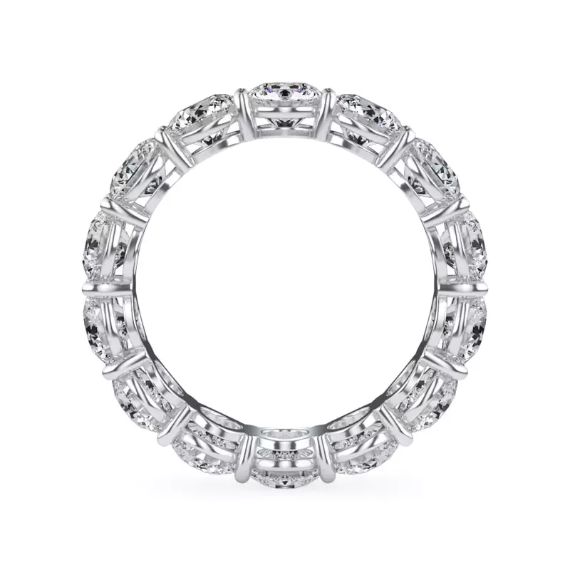 18K White Gold Classic Round Diamond Eternity Band (4.20ct. tw.)
