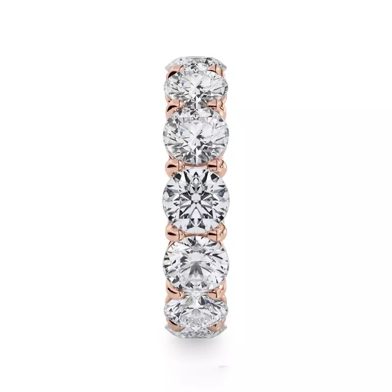 14K Rose Gold Classic Round Lab Diamond Eternity Band (6.50ct. tw.)